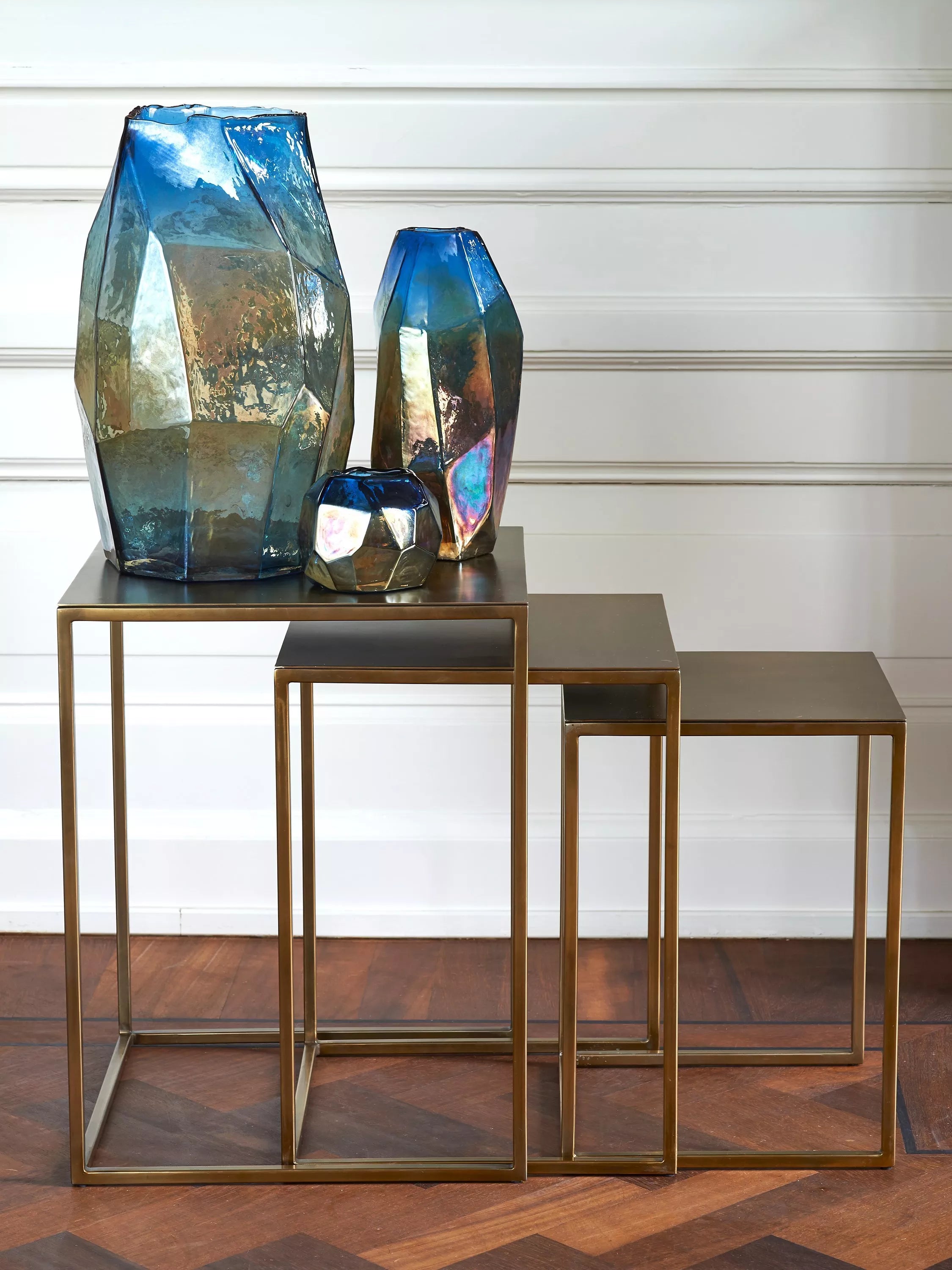 pols potten Graphic Luster Vase in Metallics, Medium 30cm height, imported from the UK