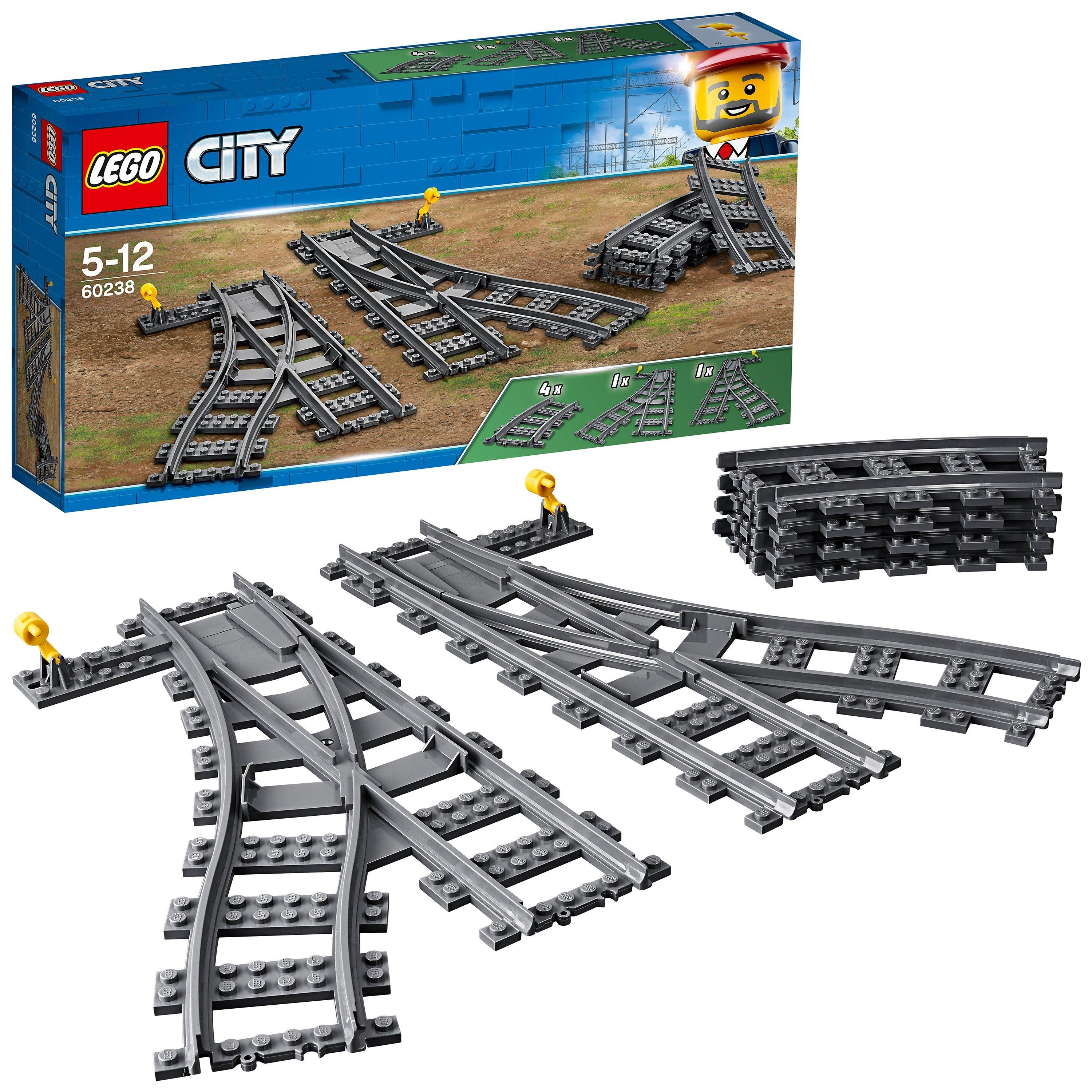 LEGO City 60238 switch tracks 8 pieces, imported from the UK