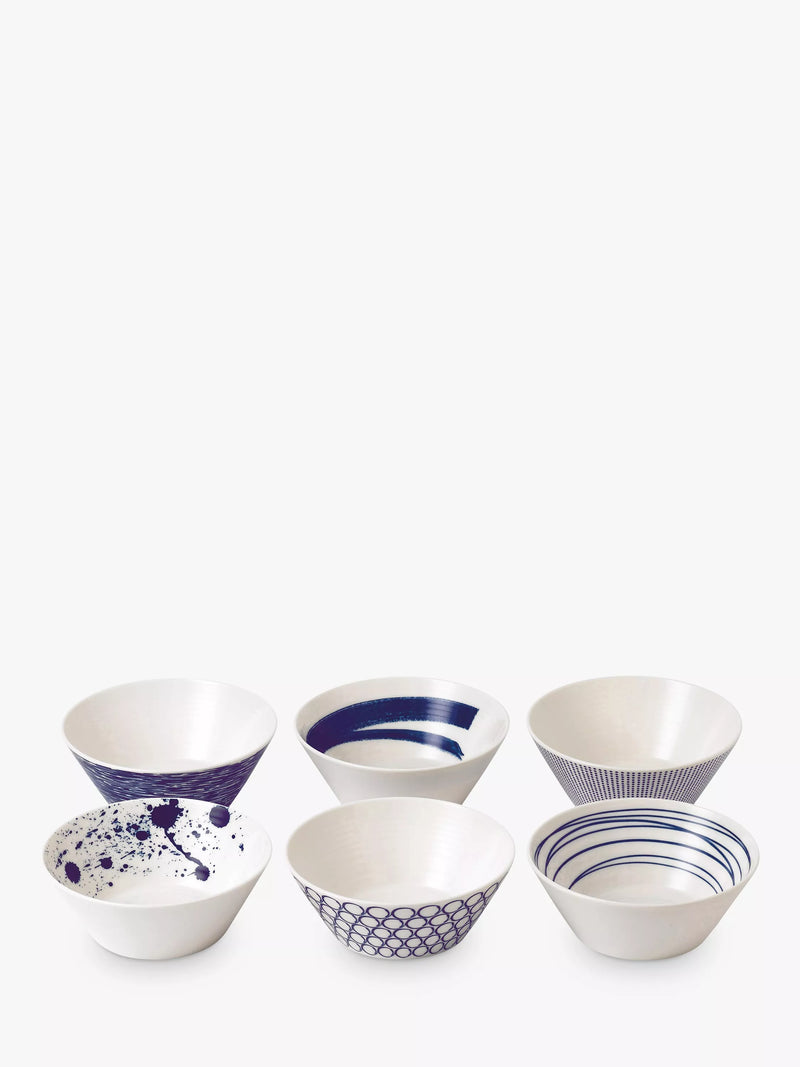 Royal Doulton Pacific porcelain bowl set 16cm blue (British brand)