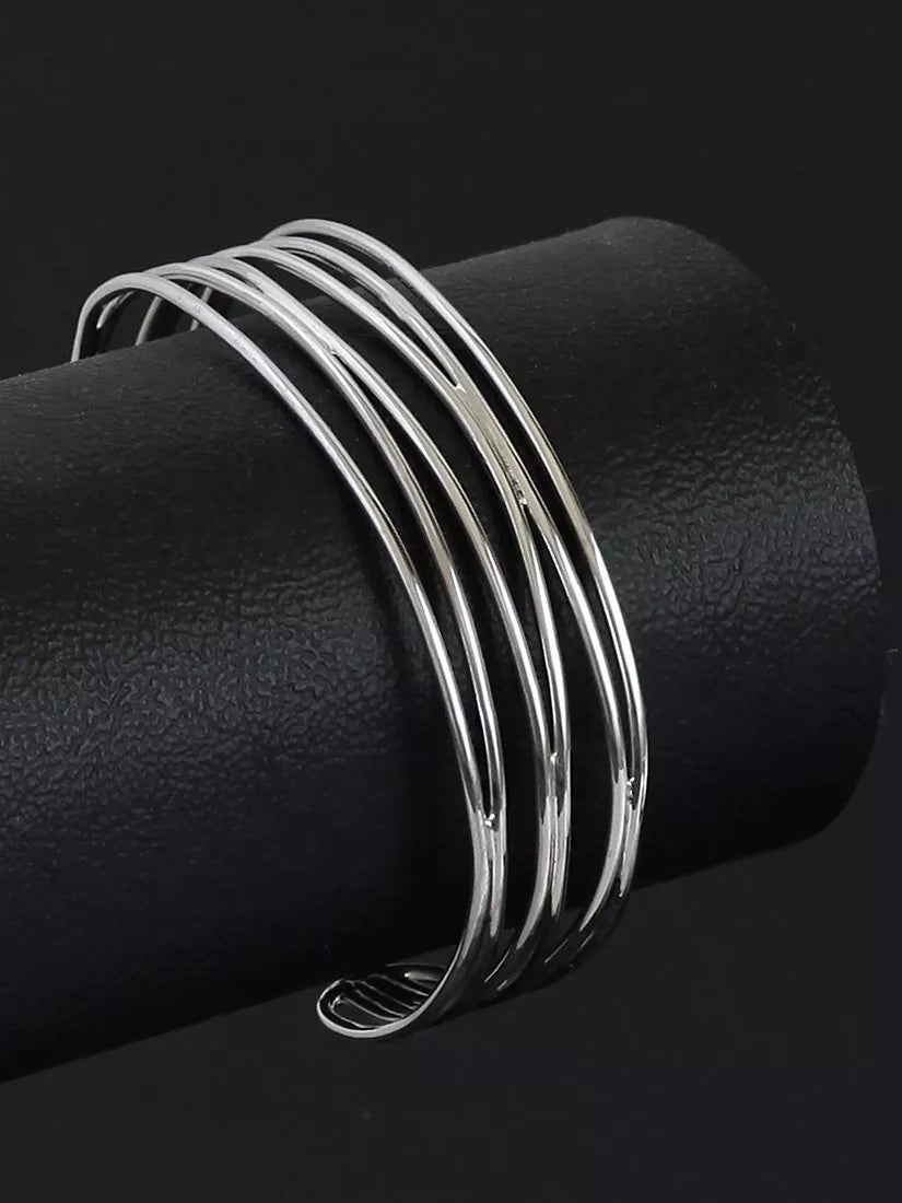 Nina B 6 strand open bangle, sterling silver (British brand)