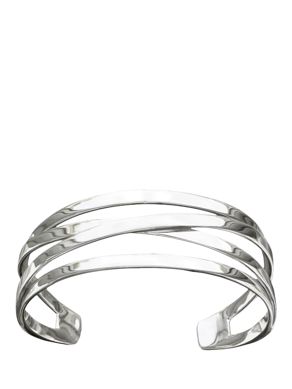 Nina B flat 4 strand open bangle sterling silver - British product