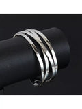 Nina B flat 4 strand open bangle sterling silver - British product