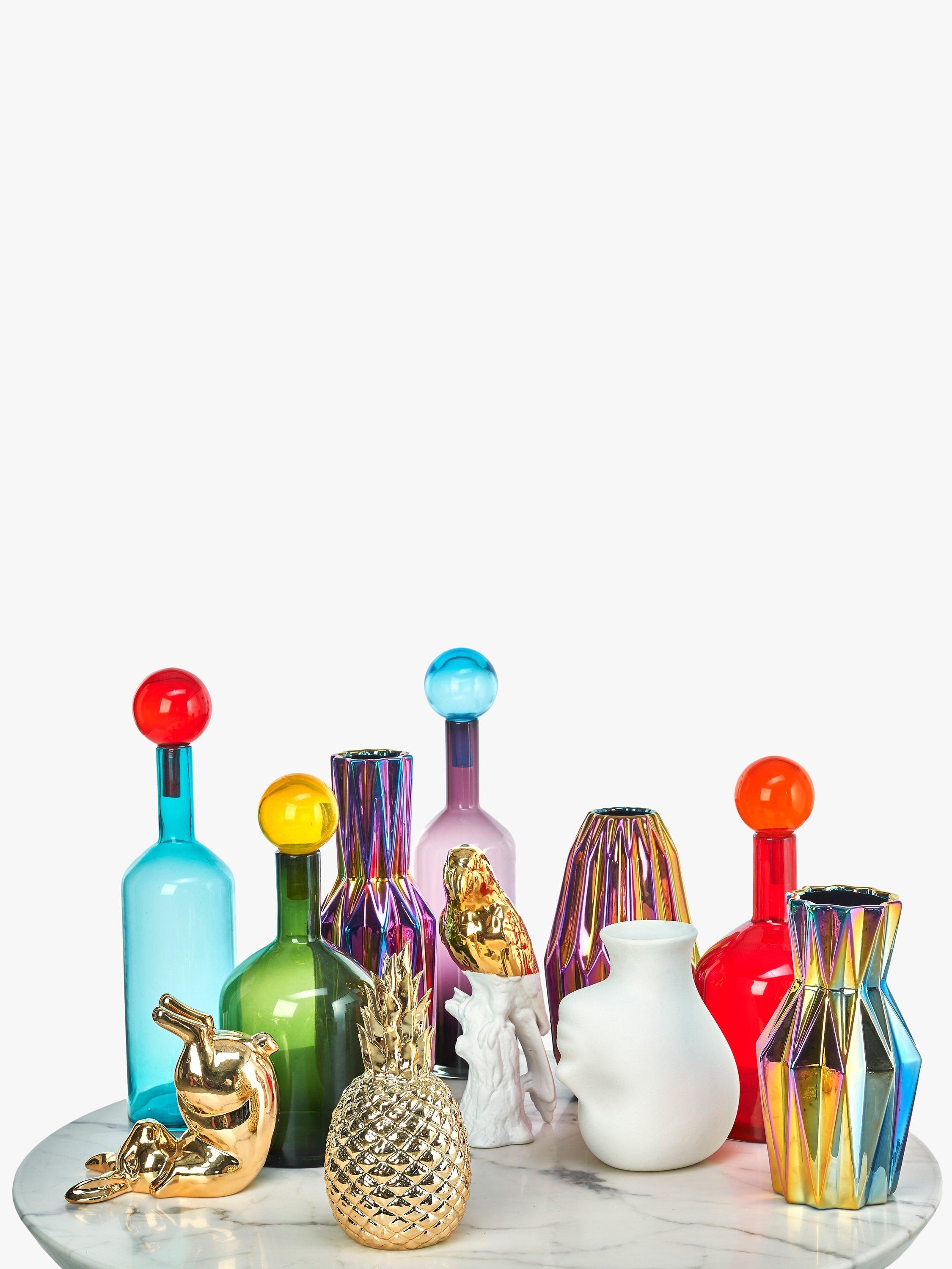 pols potten glass ornaments set of 4 multi, imported from the UK