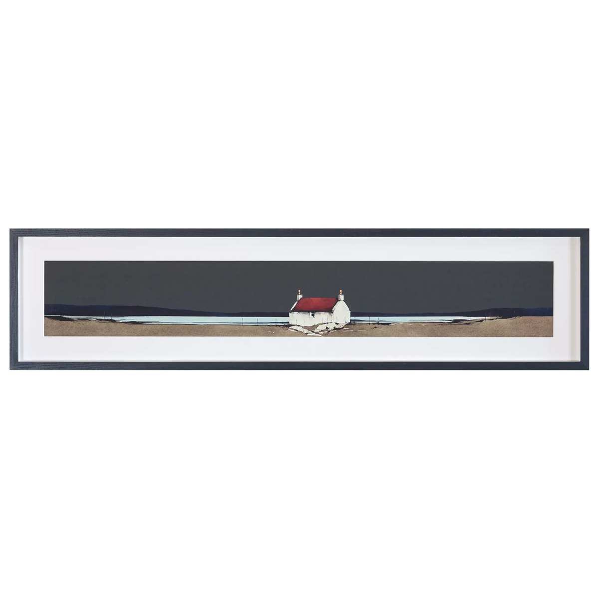 John Lewis framed print, Bruairnis Barra by Ron Lawson, 26x108cm - British product