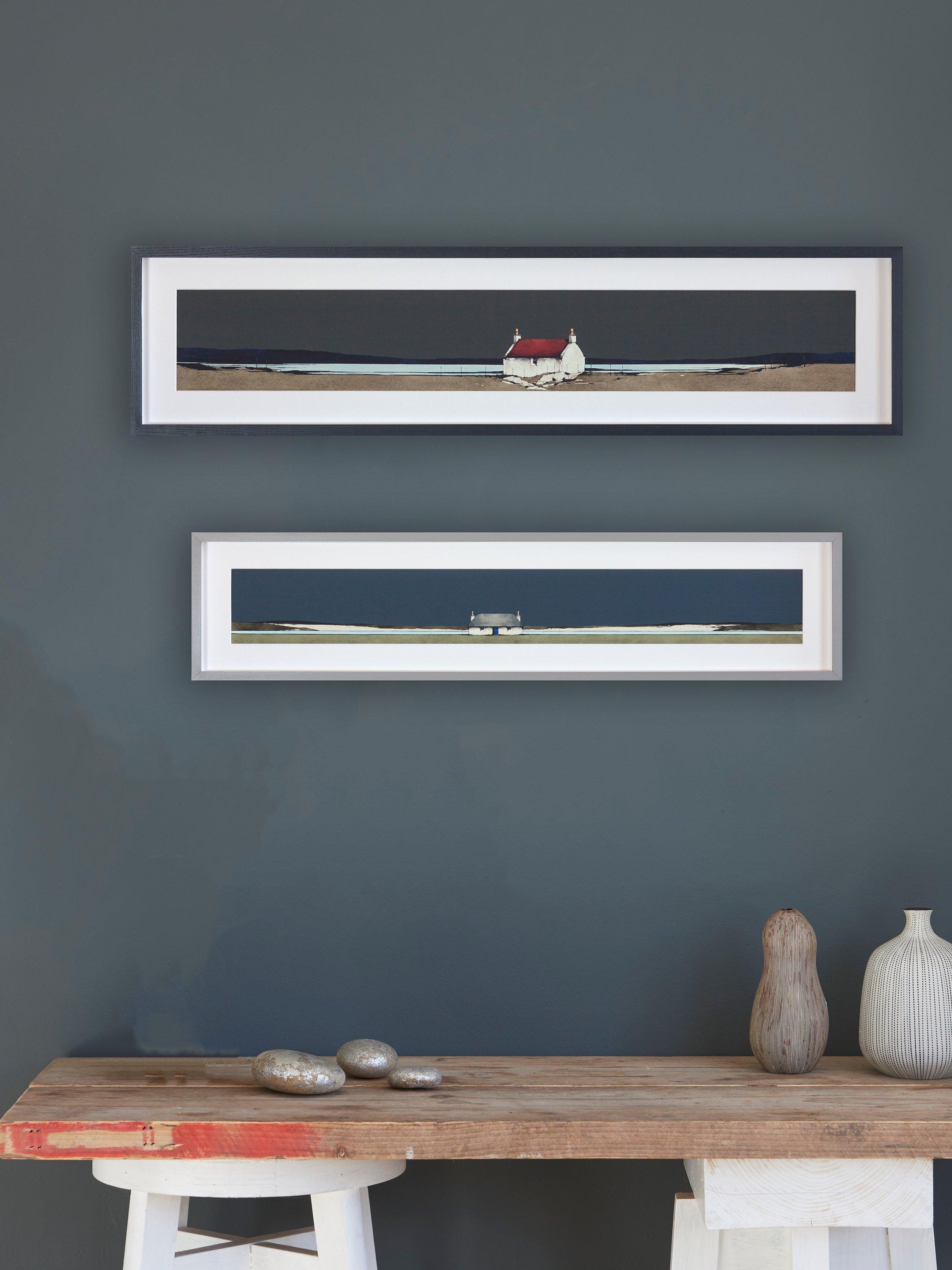 John Lewis framed print, Bruairnis Barra by Ron Lawson, 26x108cm - British product
