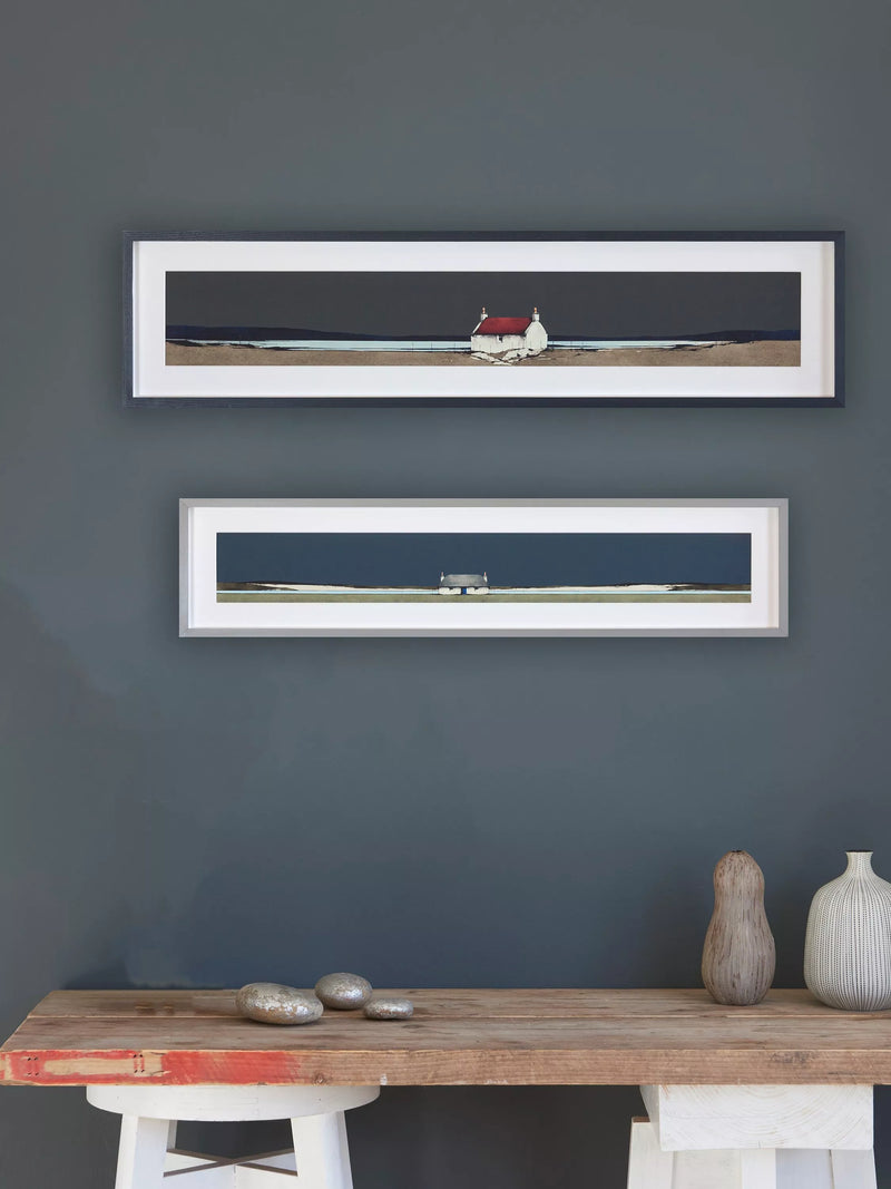 John Lewis framed print, Bruairnis Barra by Ron Lawson, 26x108cm - British product