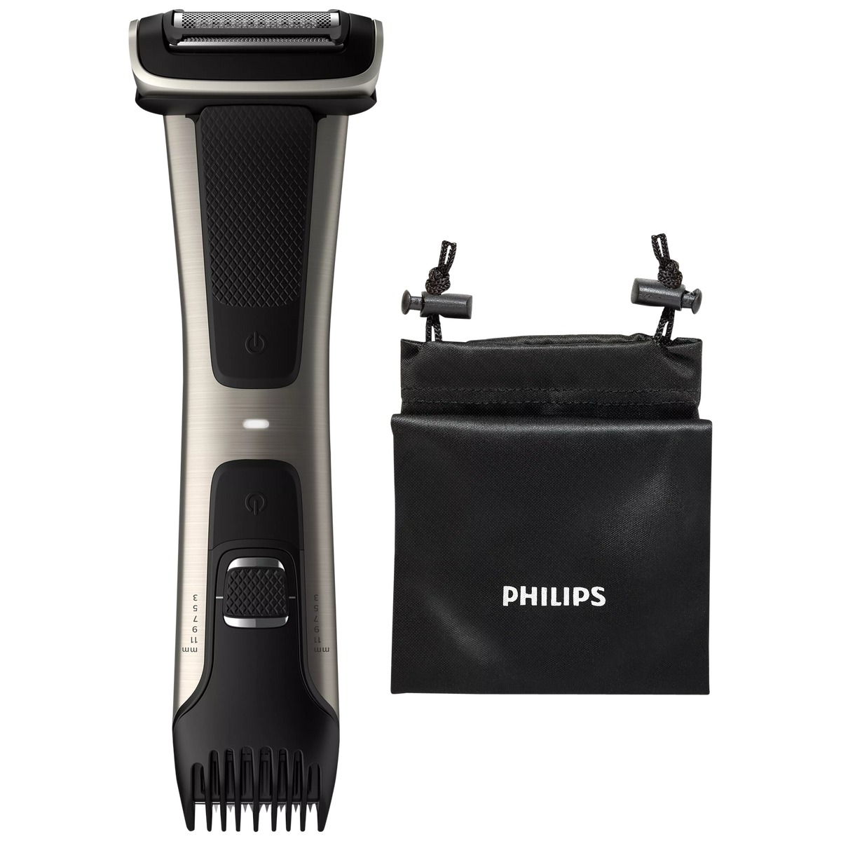 Dual-Sided Body Groomer and Trimmer with 4D Contour Following System