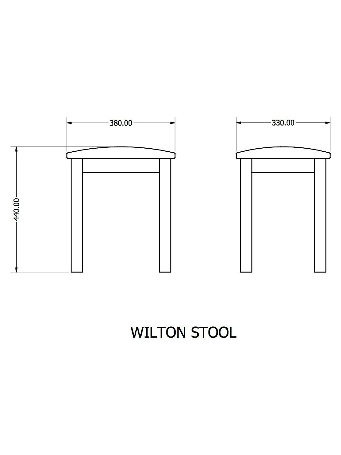 John Lewis Wilton upholstered stool with painted finish, British brand