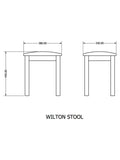 John Lewis Wilton upholstered stool with painted finish, British brand