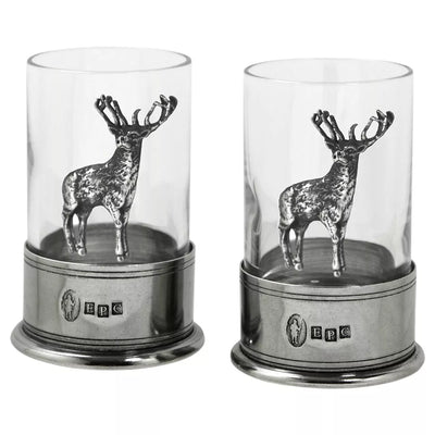طقم كؤوس شوت كريستال ستيرت من English Pewter Company مكون من قطعتين
