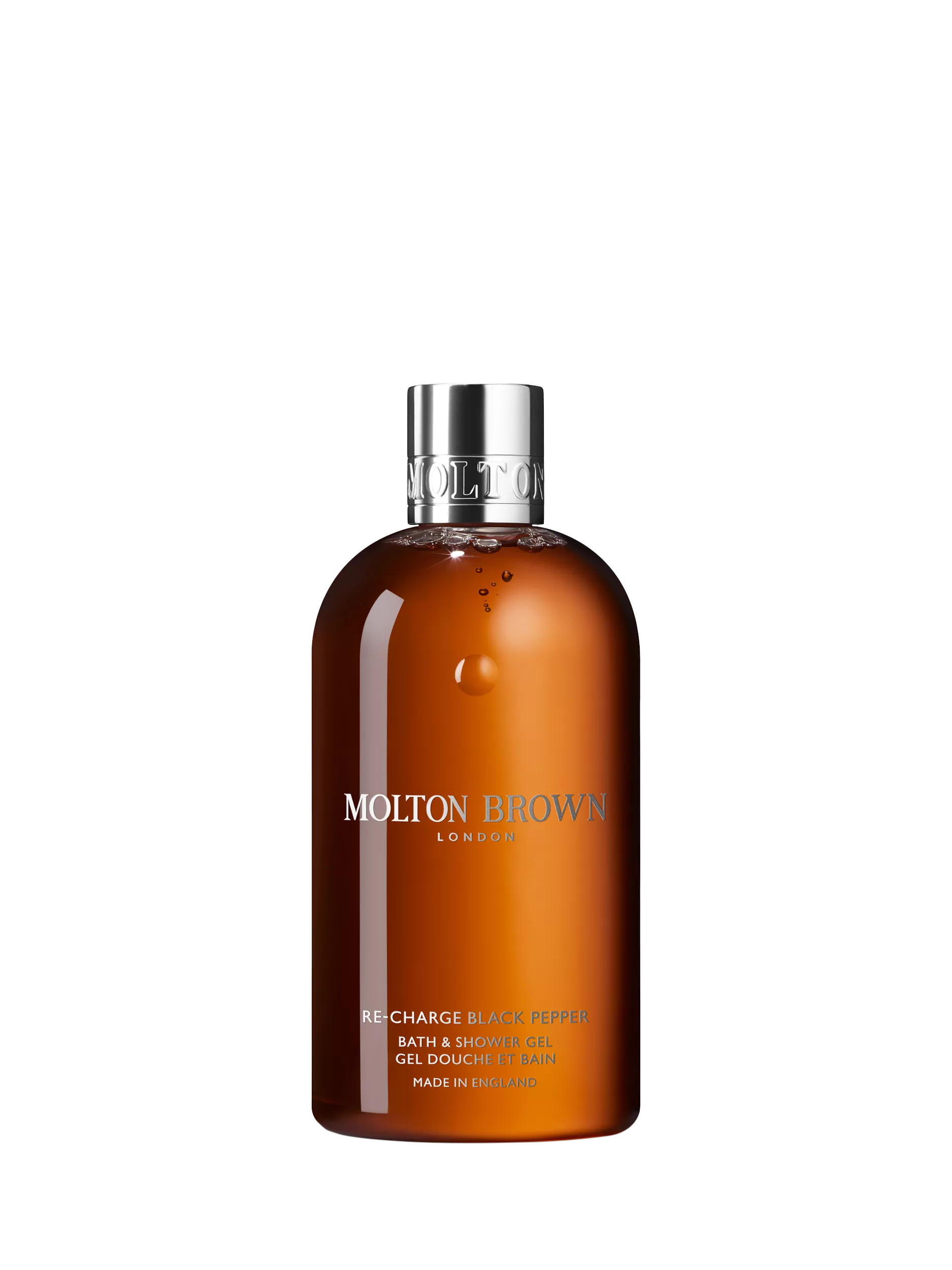 Molton Brown Black Pepper Bath and Shower Gel 300ml, imported from the UK