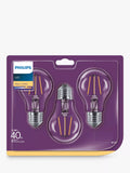 Philips 4.3W LED filament bulbs clear pack of 3, imported from the UK