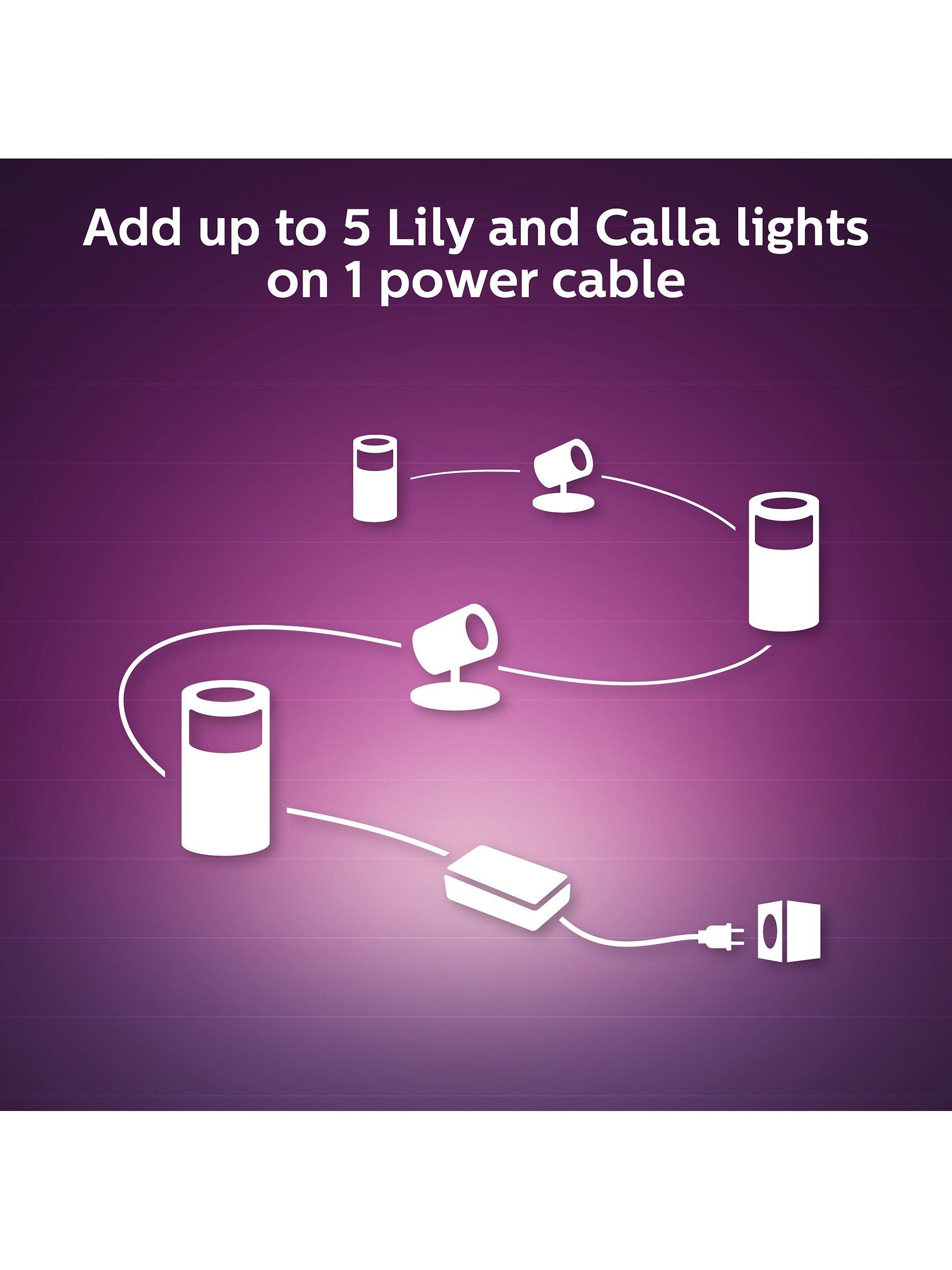 Philips Hue Lily smart outdoor spotlight extension Black (British brand)