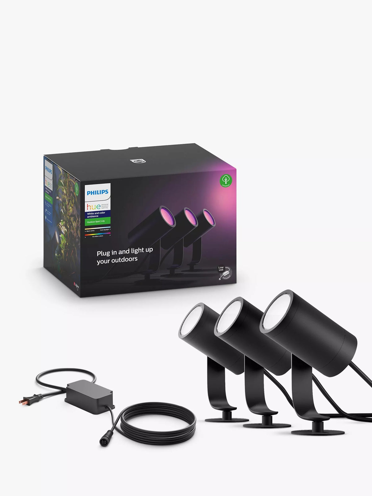 Philips Hue Lily smart outdoor stake lights set of 3 - British product
