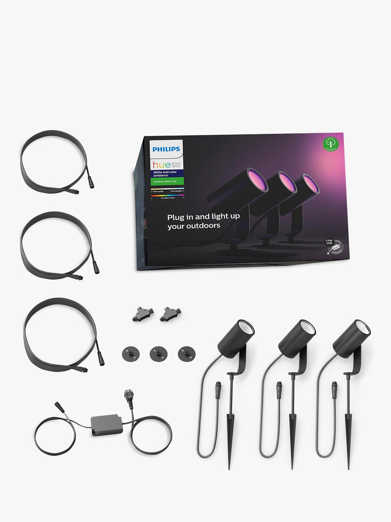 Philips Hue Lily smart outdoor stake lights set of 3 - British product