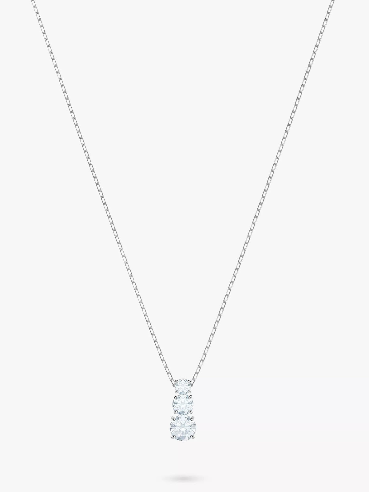 Swarovski Attract triple crystal pendant necklace in silver, UK version