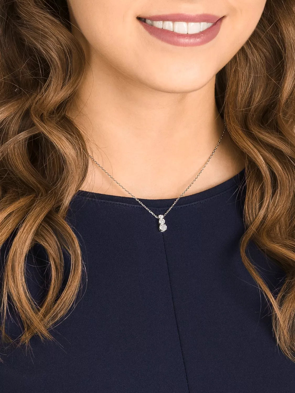Swarovski Attract triple crystal pendant necklace in silver, UK version