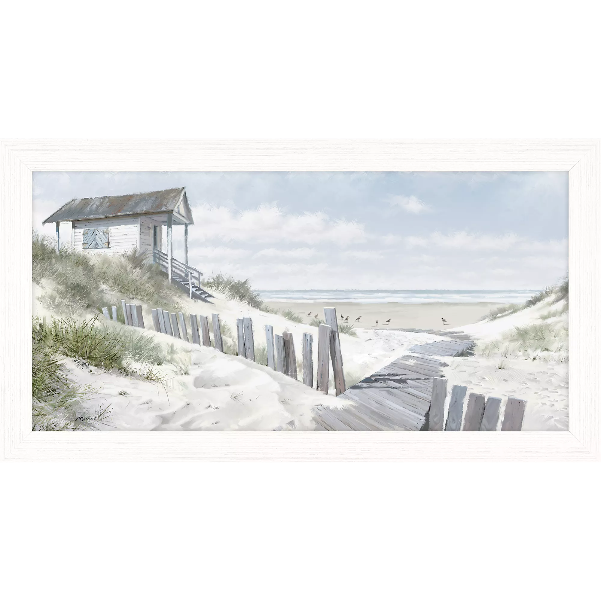 John Lewis framed print To the Beach by Richard Macneil 27x47cm, UK version