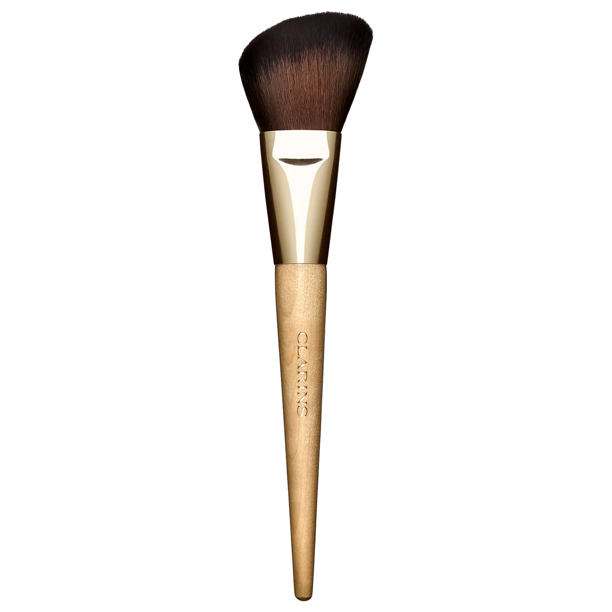 Clarins blush brush with soft bristles and birchwood handle - British product