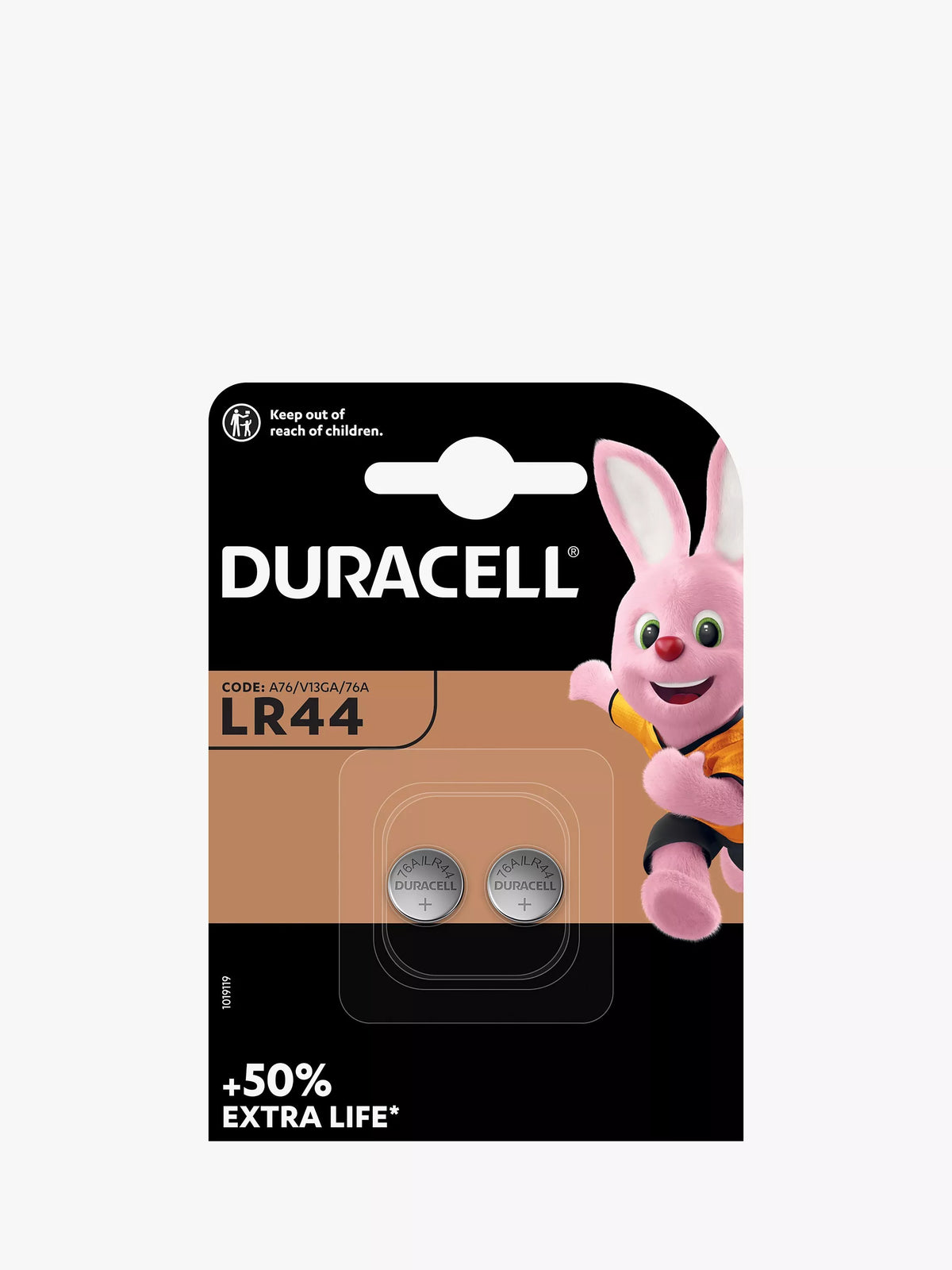 Duracell LR44 button batteries pack of 2, imported from the UK