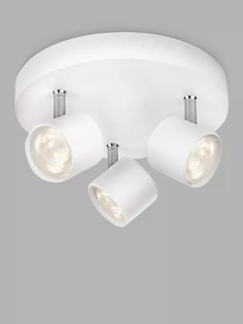 Philips Star LED Triple Spotlight adjustable heads white, imported from the UK