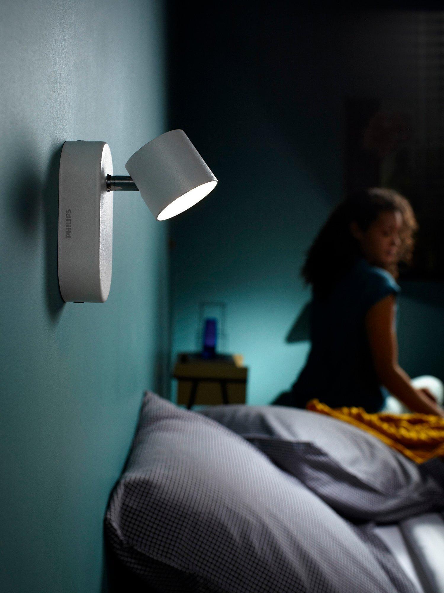 Philips LED single spotlight wall light white 3W (British brand)