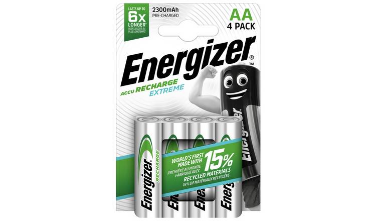 Energizer Extreme AA rechargeable batteries pack of 4 - British product