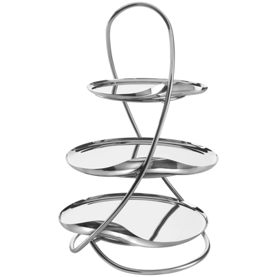John Lewis Robert Welch Drift 3 Tier Stainless Steel Cake Stand- Buy online at McGrocer