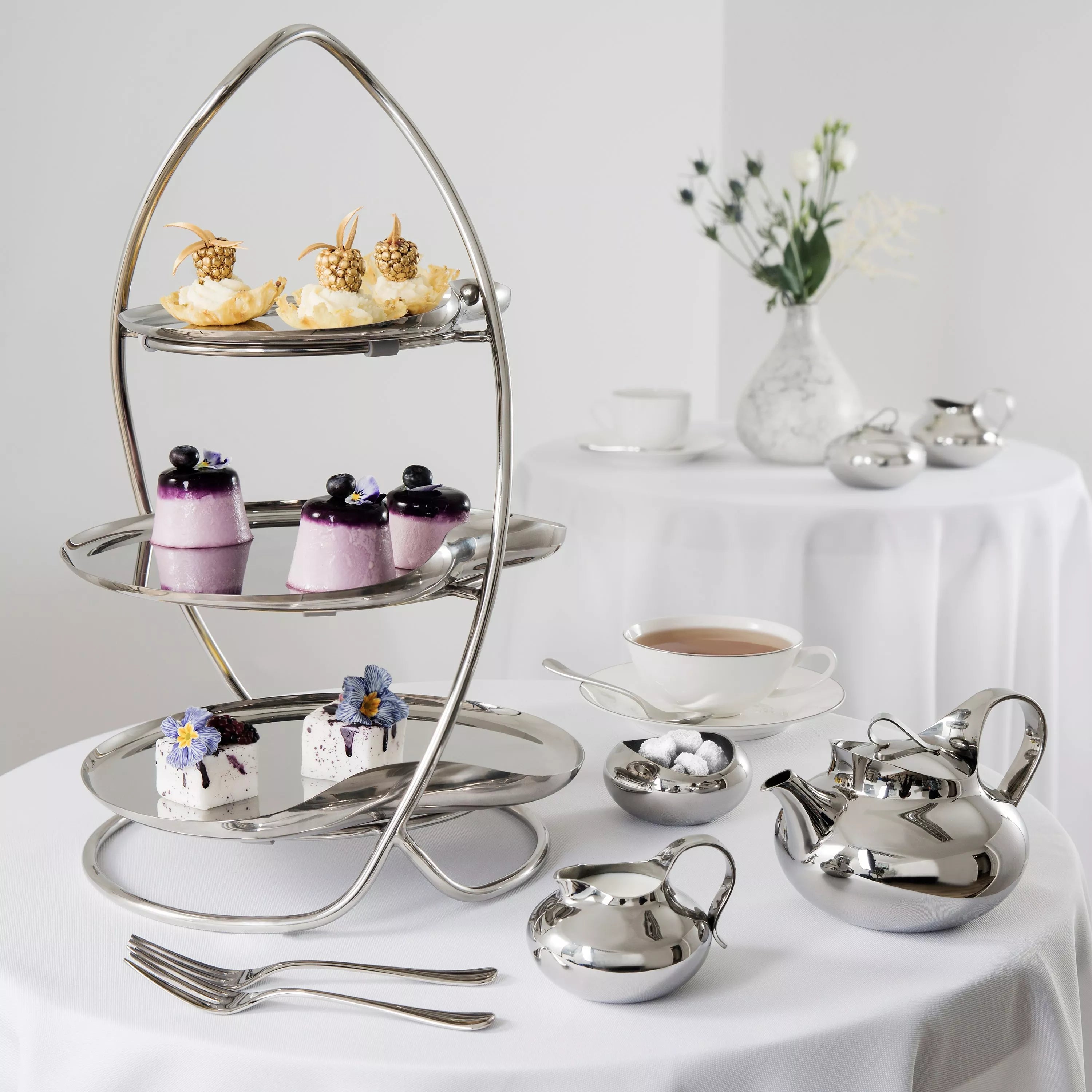 Robert Welch Drift 3 Tier cake stand, imported from the UK