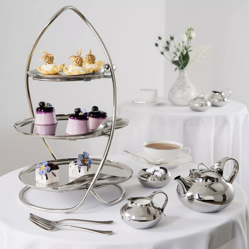 Robert Welch Drift 3 Tier cake stand, imported from the UK
