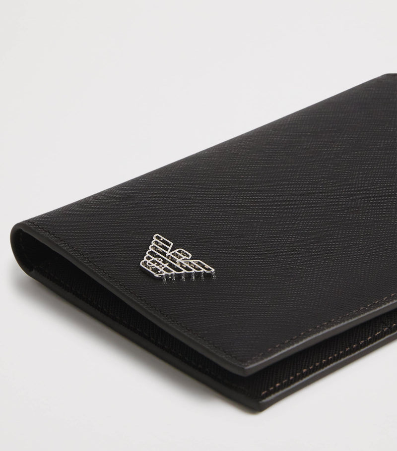 Emporio Armani grained leather passport holder - British product