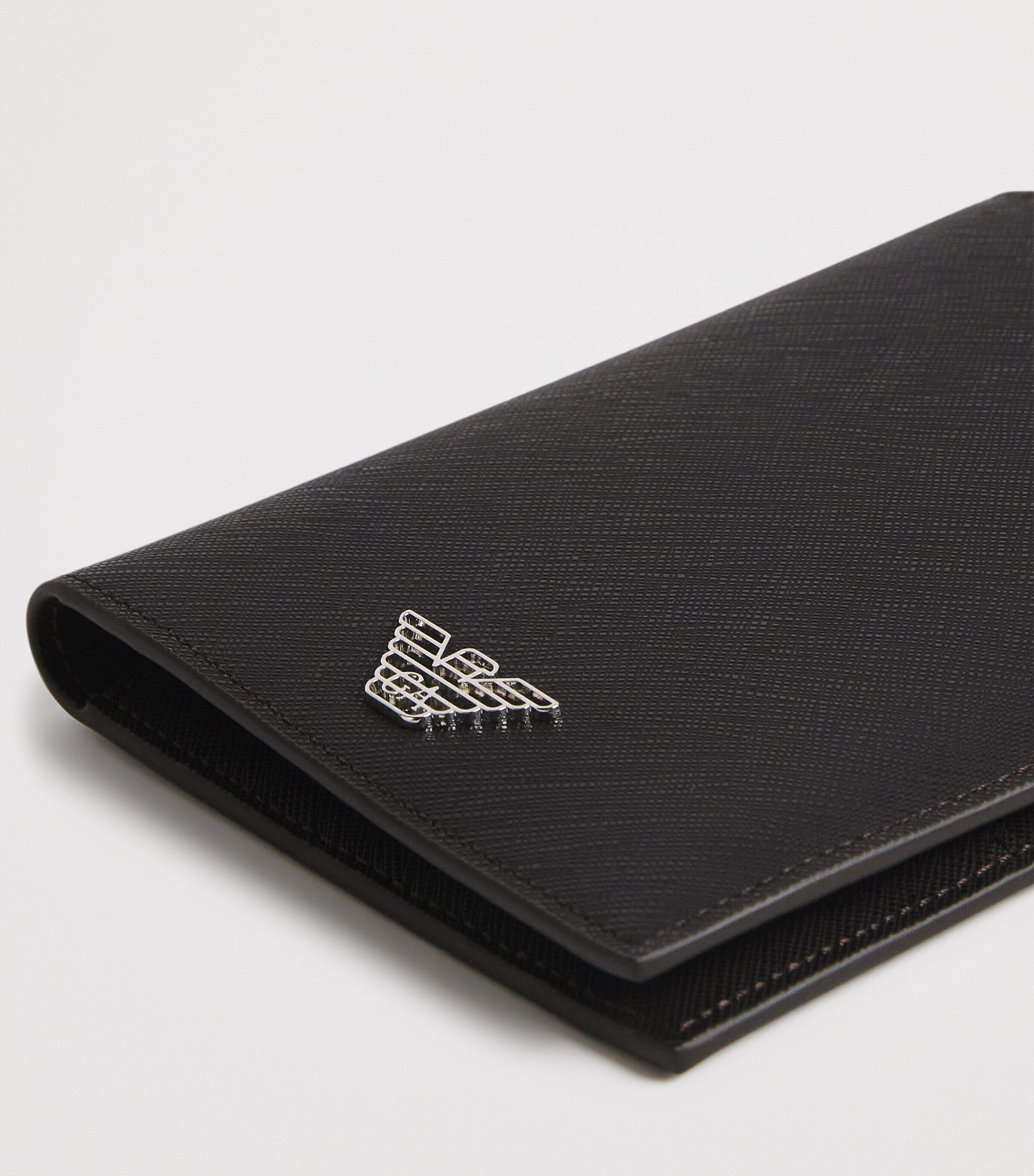 Emporio Armani grained leather passport holder - British product
