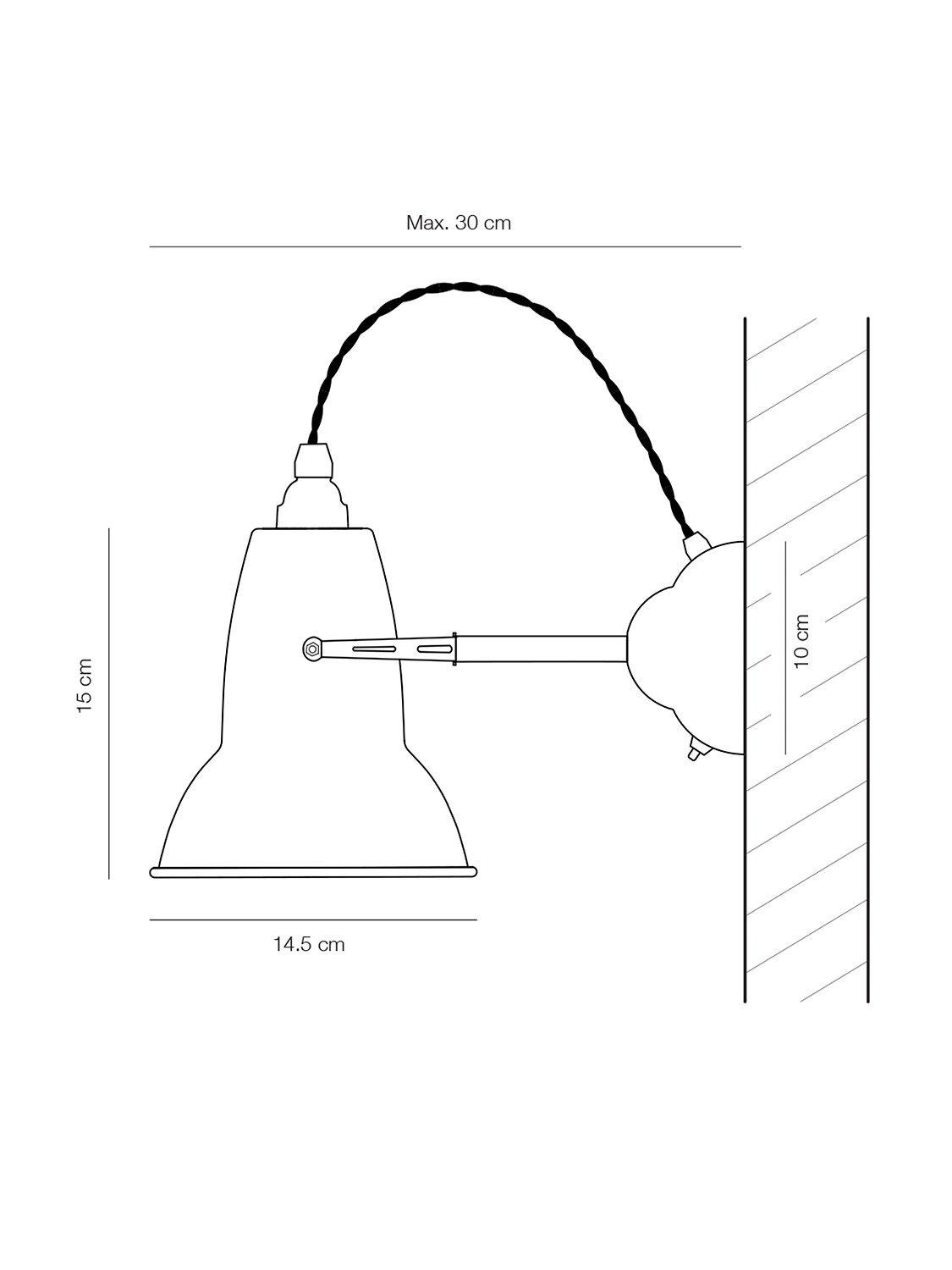 Anglepoise Original 1227 Brass Wall Light - British product