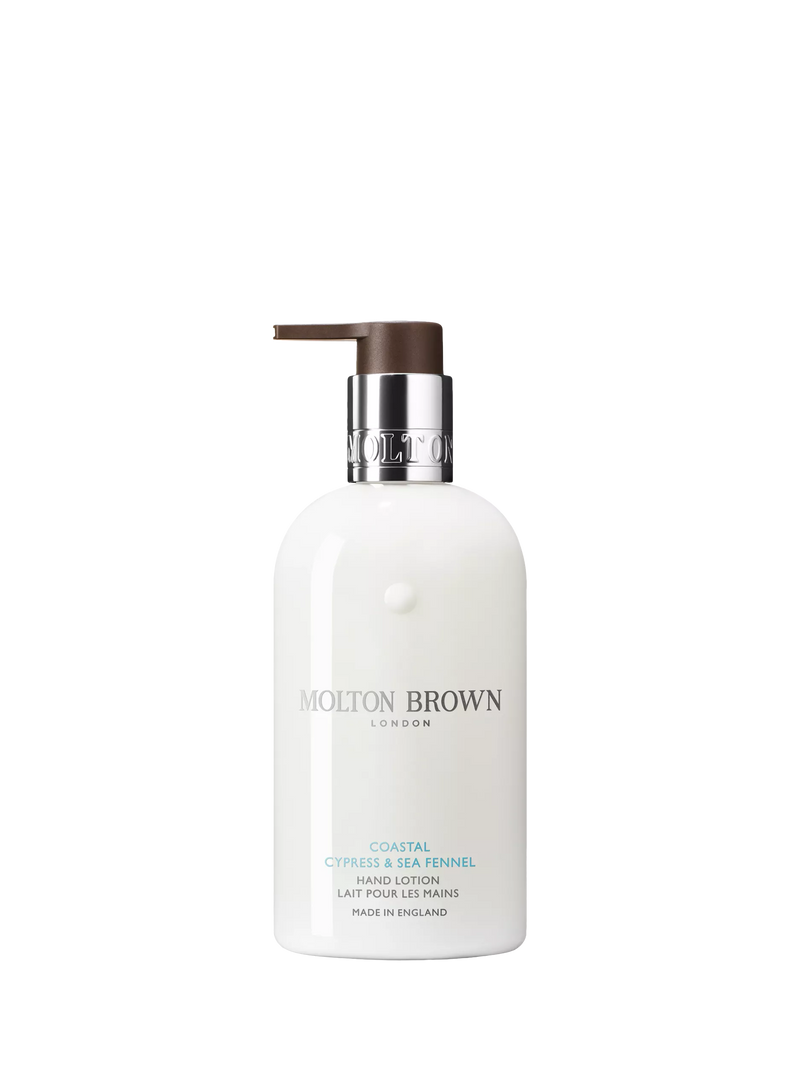 Molton Brown Coastal Cypress hand lotion 300ml, imported from the UK