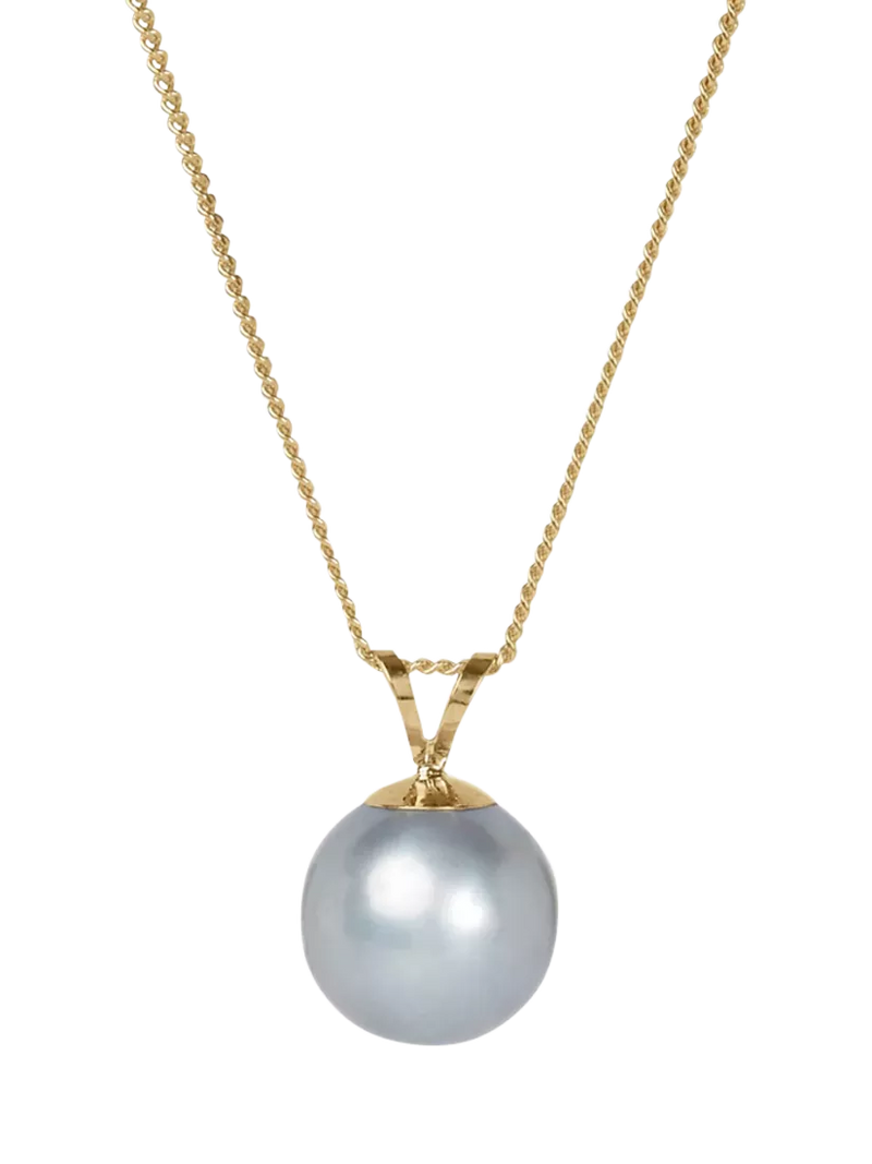 E.W Adams 9ct gold freshwater pearl pendant necklace, imported from the UK