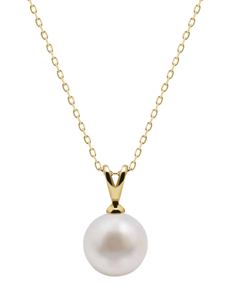E.W Adams 9ct Gold Freshwater Pearl Pendant Necklace