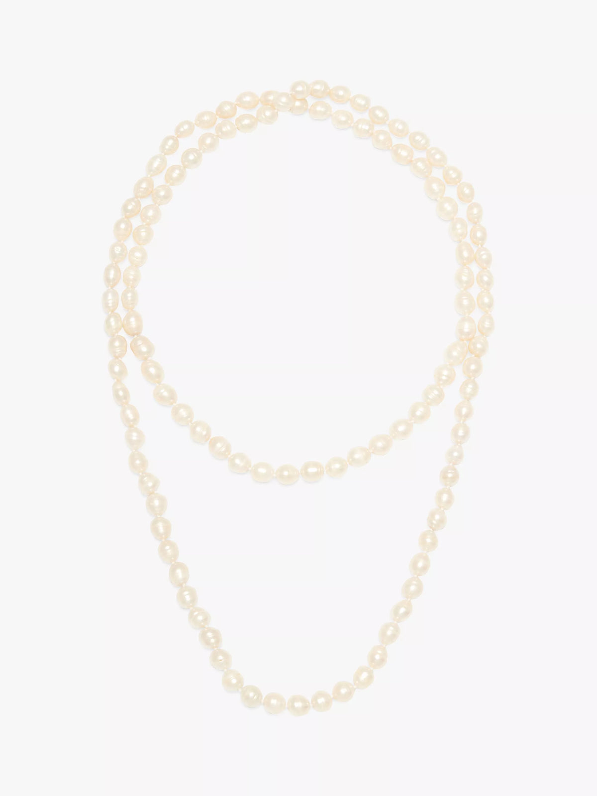 E.W Adams opera length freshwater pearl necklace white - British product