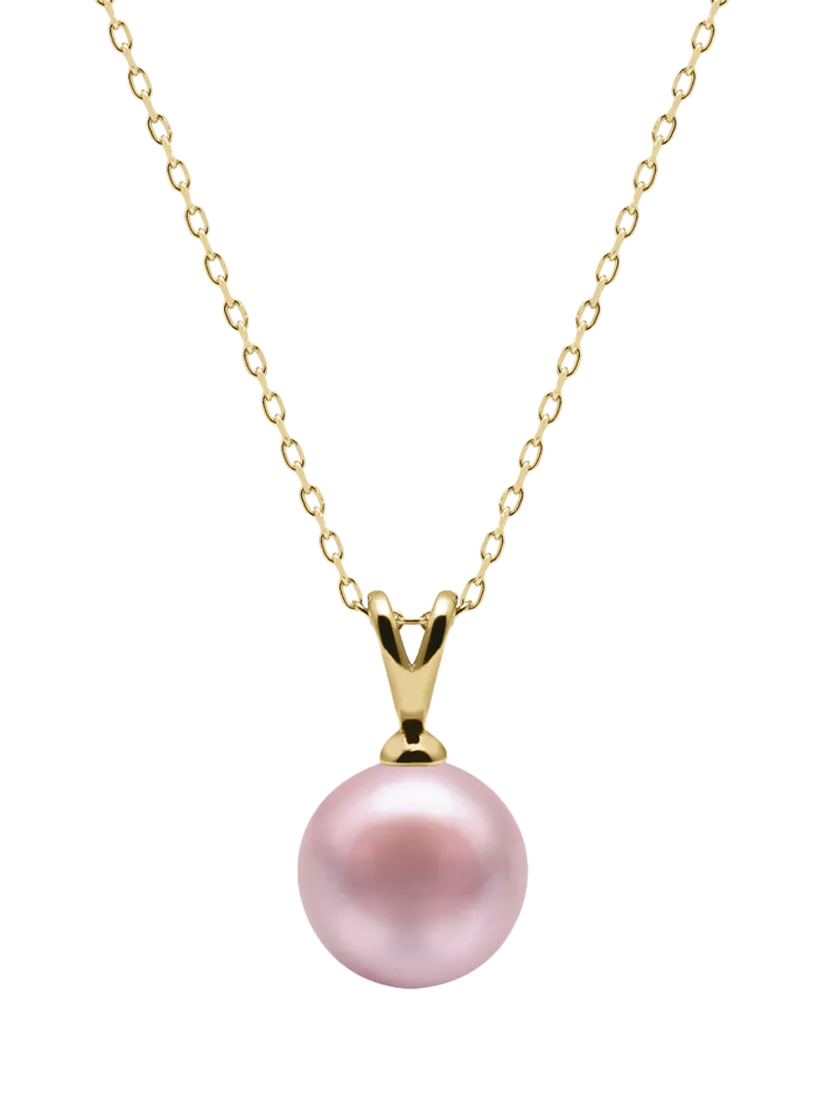 E.W Adams 9ct Gold Freshwater Pearl Pendant Necklace