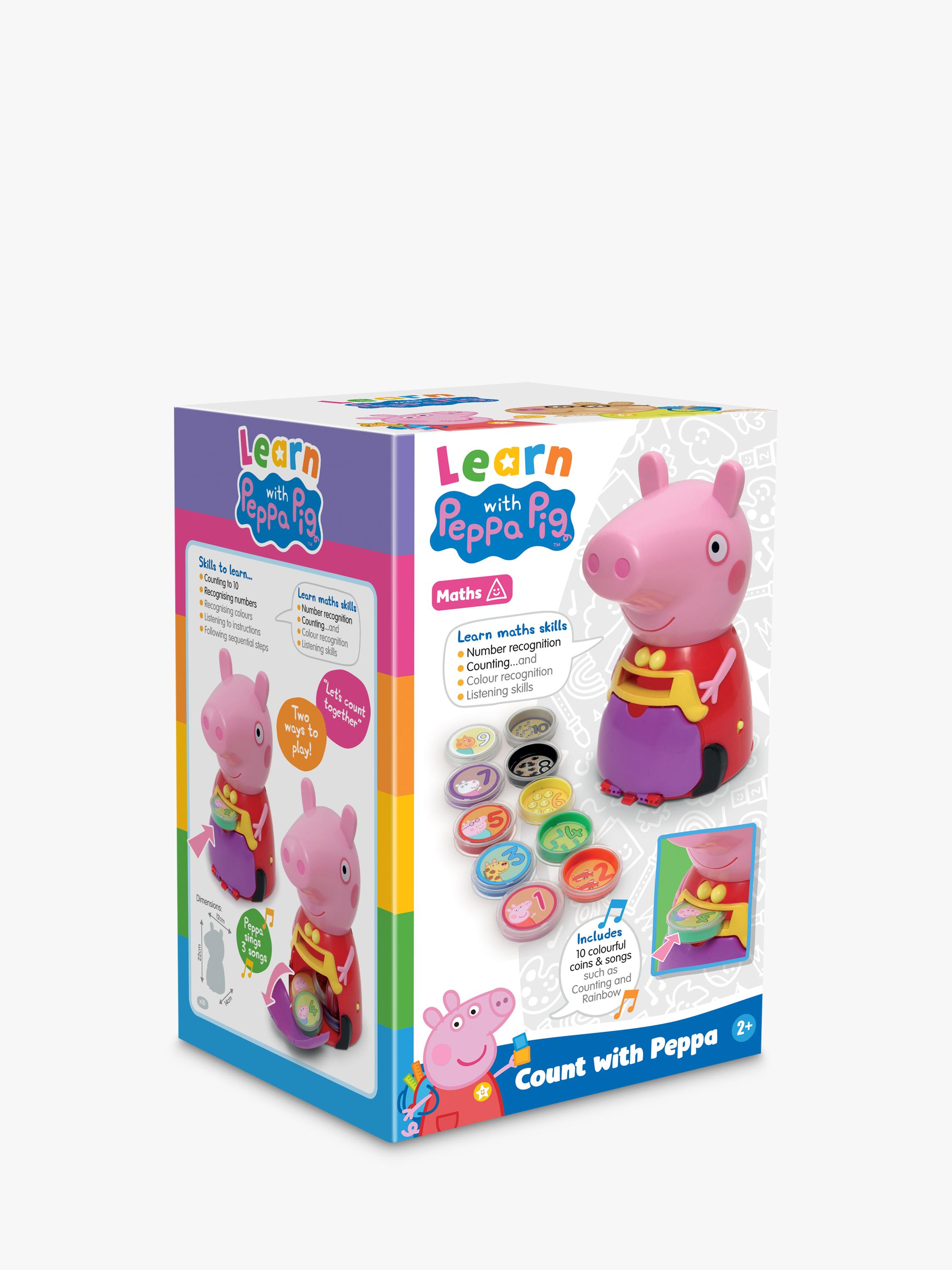 Peppa Pig educational counting toy with 10 colourful coins, imported from the UK