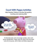 Peppa Pig educational counting toy with 10 colourful coins, imported from the UK