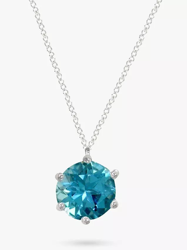 E.W Adams 9ct gold topaz pendant necklace, UK version