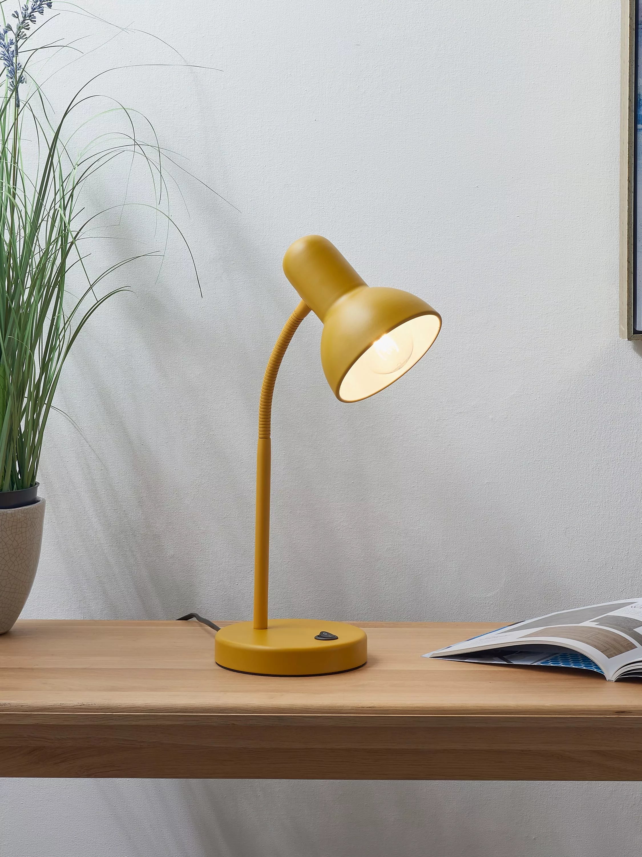 John Lewis Brandon metal desk lamp with adjustable head, UK version