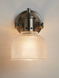 John Lewis Ezra prismatic glass wall light brushed pewter - British product