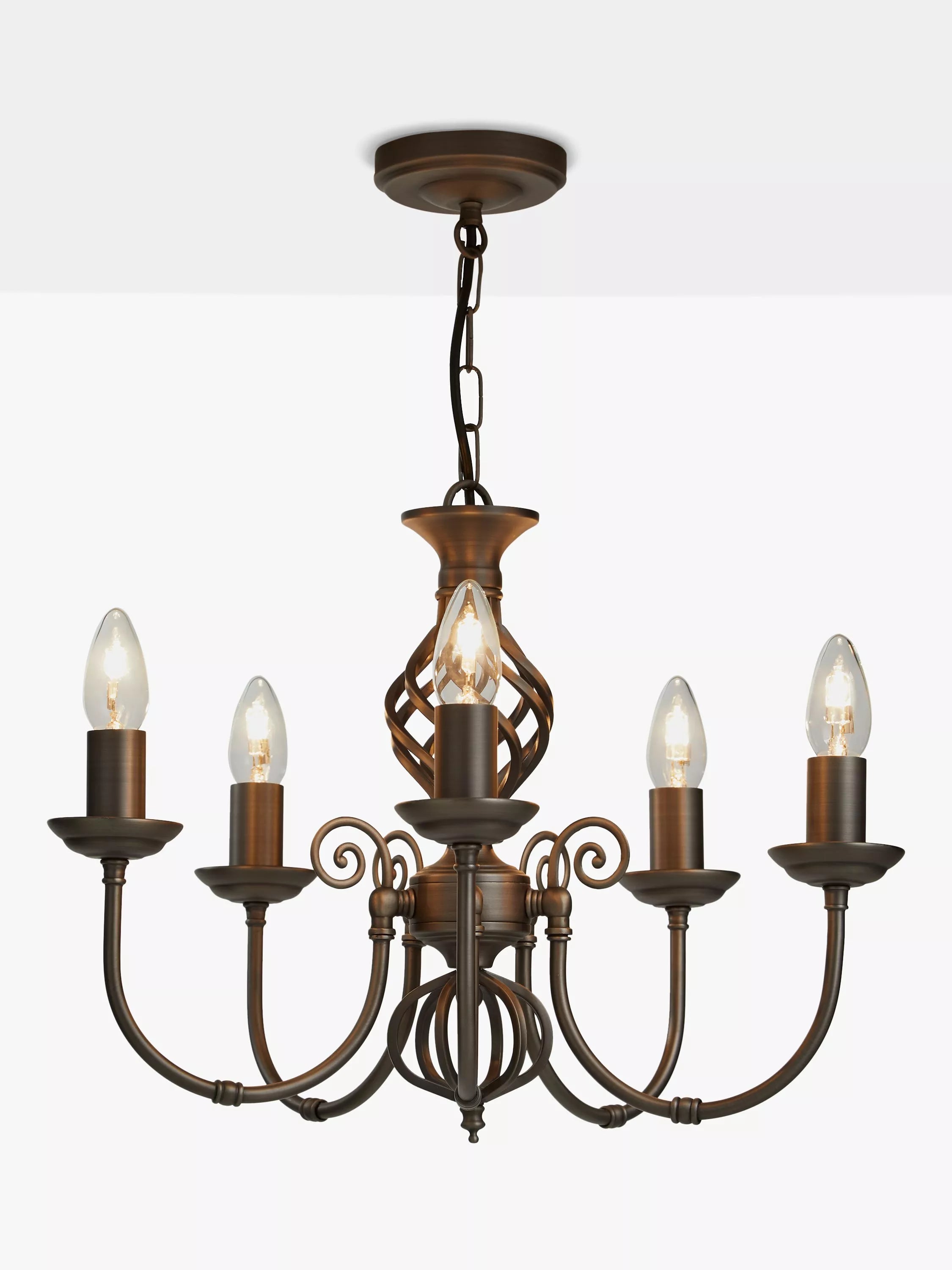 John Lewis Malik chandelier antique finish, UK version