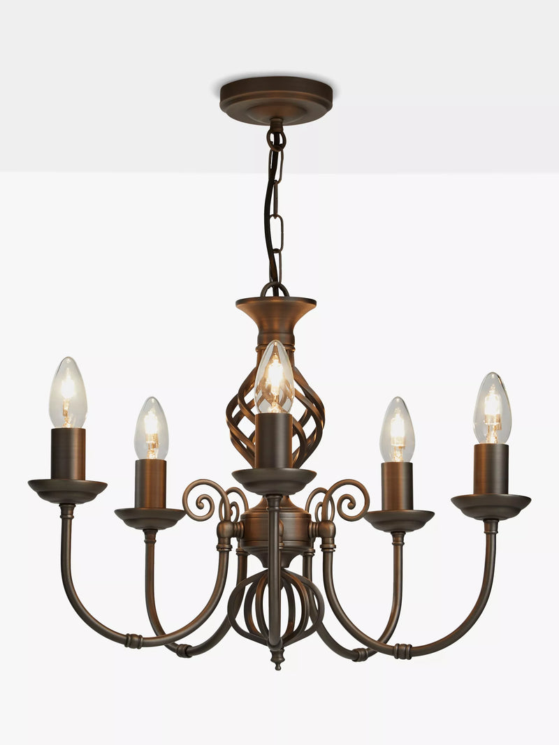 John Lewis Malik chandelier antique finish, UK version