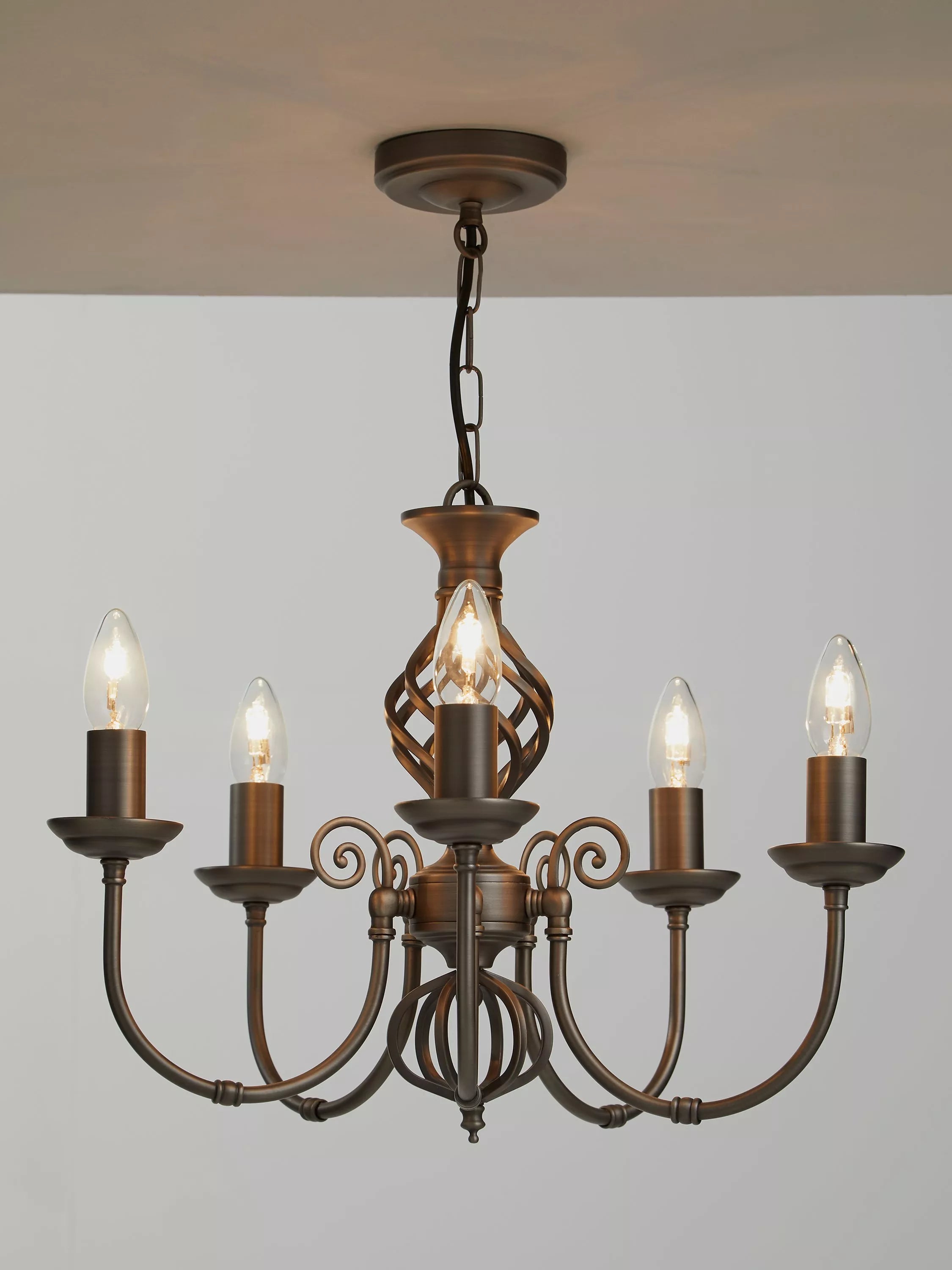 John Lewis Malik chandelier antique finish, UK version