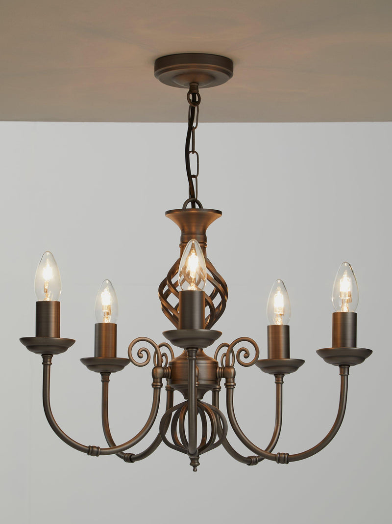 John Lewis Malik chandelier antique finish, UK version
