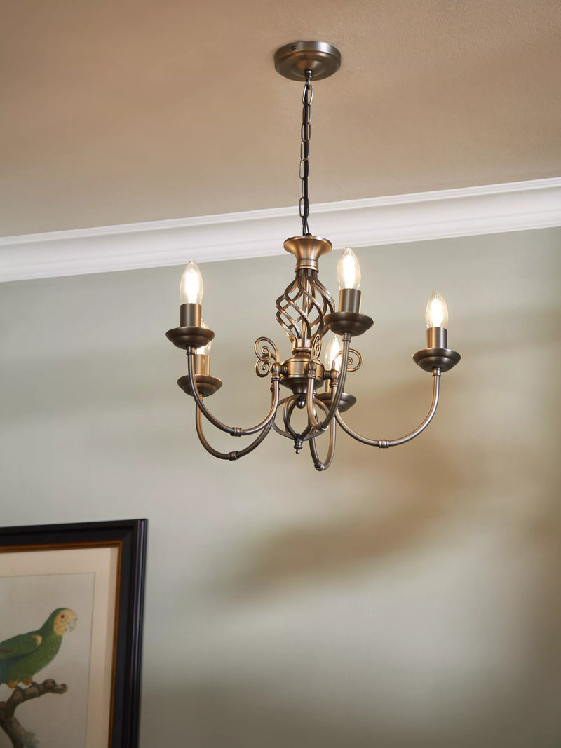 John Lewis Malik chandelier antique finish, UK version