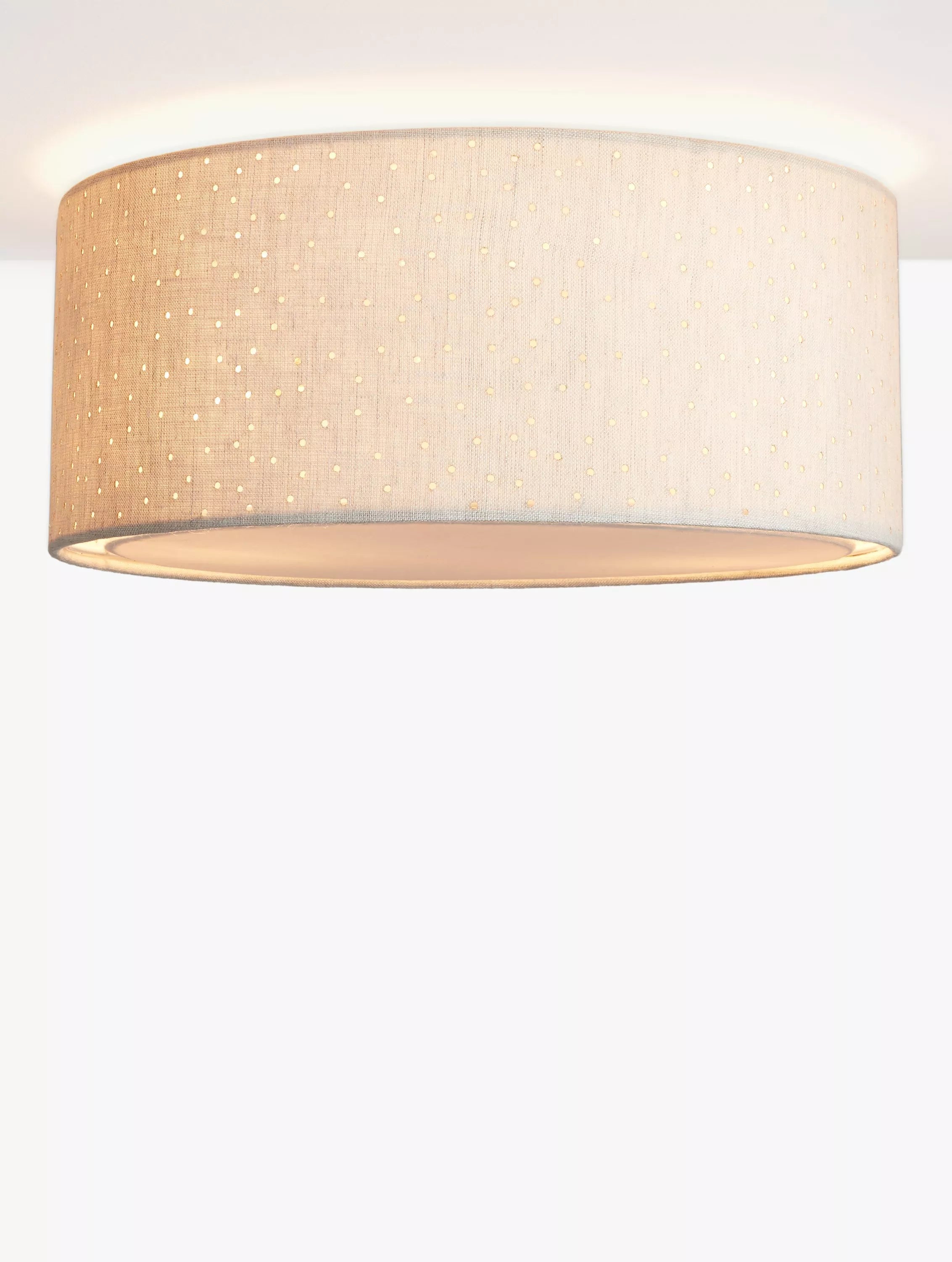 John Lewis Alice semi flush ceiling light natural linen 33cm (British brand)