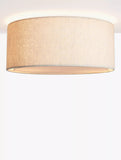 John Lewis Alice semi flush ceiling light natural linen 33cm (British brand)